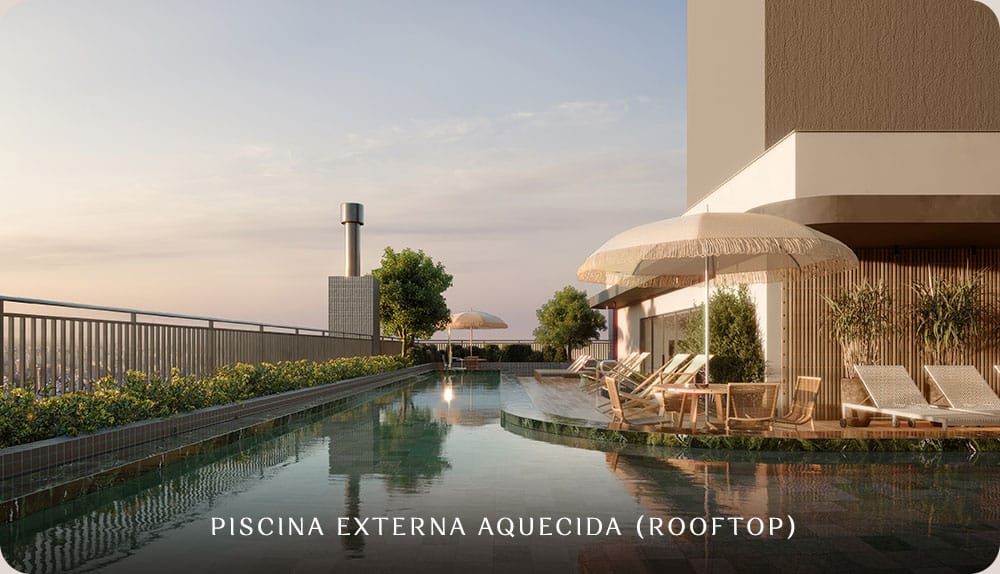 Piscina externa aquecida (rooftop)